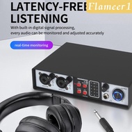[flameer1] 2 Audio Mixer Digital Mixer Durable Stable Transmission 48V Mixer DJ Mixer for PC Recording Voice
