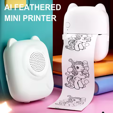 AI Pocket Printer Portable Mini Photo Printer with Voice Printing AI Photo Generation for Students O