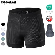 YKYWBIKE Men's Cycling Underwear Breathable Mesh Shorts Soft Comfortable 200kg/m³ Sponge Padded Unde