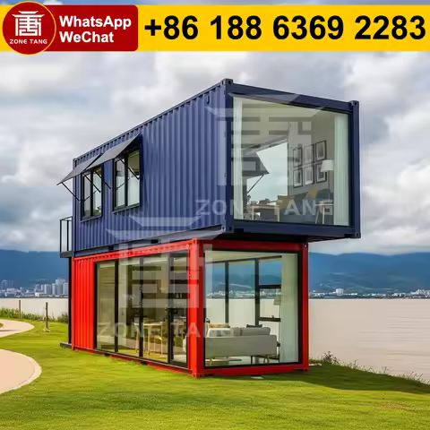 Container Buildings Foldable Structure Smart Technology Flat Pack Home Fireproof Pre Fabricated Home