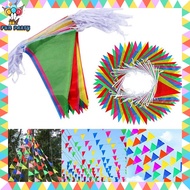100M Colorful Fiesta Flag Plastic Triangle Flags Banderitas Flag Birthday Party Decoration Supply