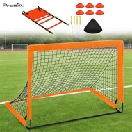 [Prasku] Soccer Gate Foldable Mini Soccer Goalpost Set Soccer Obstacle for Kids Outdoor Backyard Pra