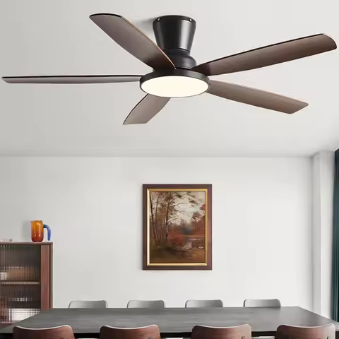 72Inch Ceiling Fan Llights Strong Winds Living Room DC Remote Control Ceiling Fan Light Atmosphere M