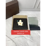 SHORT FOLDING WALLET IMPORTED LEATHER COFFEE POCKET WALLET BV 8098 MIRROR