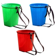 [szlztmy1] Pullback Basket, Portable Agricultural Water Bucket, Garden Basket with Straps for Shoppi