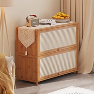 Home Bookshelf for Children with Doors, Side Display Corner Storage, American Style for TV Wall A8L 