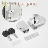BETTER-JANE Glass Door Lock Hardware Stainless Steel Security Cabinet Display Lock