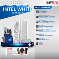 iHAVECPU คอมประกอบ INTWHITE-41 INTEL I9-14900F / RX 7800 XT 16GB / Z790 / 32GB DDR5 5200MHz (SKU-240519183)