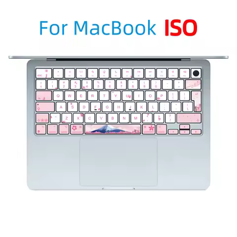 Suitable for (Iso) Apple MacBook Laptop Keyboard Stickers Cherry Blossom Mount Fuji M4 15.3 A3241 Pr