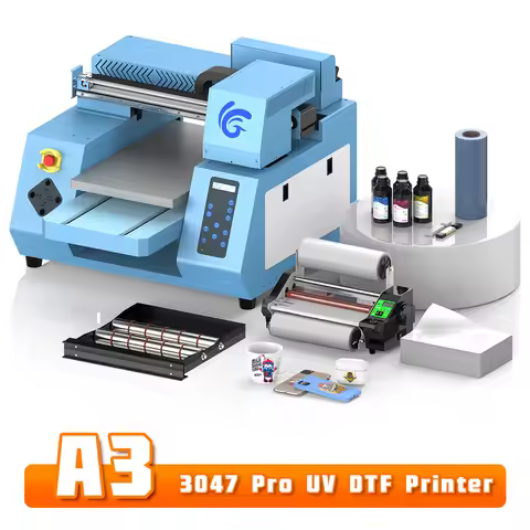 A3+ Dual Head UV printer XP600 UV DTF Flatbed Printer For UV DTF Sticker Printer Direct Relief Print