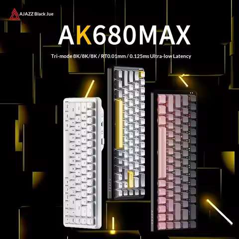 AJAZZ AK680 MAX Wireless Mechanical Gaming Keyboard Tri-mode Bluetooth Magnetic Axis Side-etched for