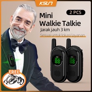 KSUN V9 HT Mini WalkieTalkie UHF Walkie Talkie Dua Arah Radio LED Display Handheld Walkie Talkie