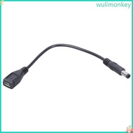 WU 5Pin Micro USB Female to DC Male to 5 5x2 5mm 5 5x2 1mm Converter Line 22AWG