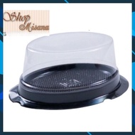 [Real photo] Set of 10 mini oval plastic cake boxes f71 size: 10x 7x4cm