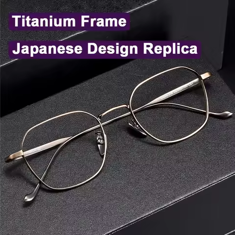 Luxury Brand Replica Ultra Light Pure Titanium Glasses Frame Men Women Vintage Comfortable Eyewear C