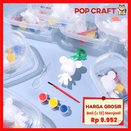 PC Painting Statue Drawing DIY Paint Color Bear Paint Gypsum Set Painting Statue Bear Bricks Colorin