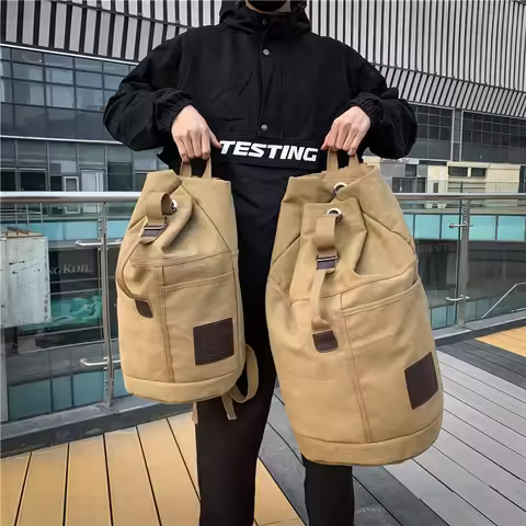 Men's Bag Outdoor Sports Bag Rucksack Canvas Backpacks School Bag Hiking Travel Backpacks