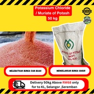 Potassium Chloride/ Muriate of Potash 50kg MOP 60% K Baja Bunga - Agricultural Grade 50kg