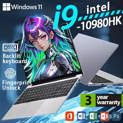 15.6 inch Gaming laptop Intel Core i9 10980HK Windows 11 16GB DDR4 1TB 2TB SSD Office Study Business