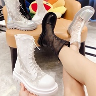 AT/👟Women's Leather Printed Organza Platform Platform Sandals Wedge Dr. Martens Boots Sandal Boots Motorcycle Boots Inte