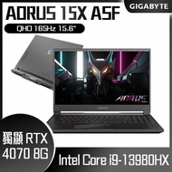 【618回饋10%】GIGABYTE 技嘉 AORUS 15X ASF-D3TW754SP (i9-13980HX/RTX4070 8G/165Hz/16G DDR5-5600/1TB SSD/Win11 Pro/QHD/15.6) 客製化電競筆電