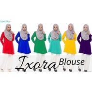 Tshirt Muslimah Labuh Ixora Blouse Muslimah Labuh Plus Size Tshirt Muslimah Cotton Princess Cut