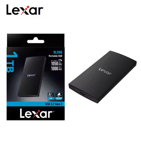 Lexar SL300 External Portable Solid State Drive USB 3.2 Gen 2 1TB 2TB PSSD Read speed Up to 1050Mb/s