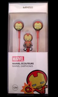全新 Marvel 耳機 (IRON MAN)- 線長 1.2米- 一鍵控制聽歌通話$25