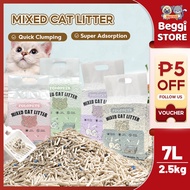 FOLOPETS Cat Litter Sand 7L Mixed Tofu Cat Litter Deodorant Bentonite Cat Litter