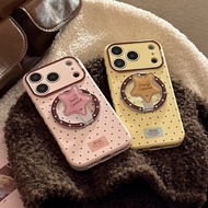 Elegant For iPhone XR 11 17 16 15 Pro Max Gold Foil Fireworks Horse Sparkle Camera Lens Case For 14 