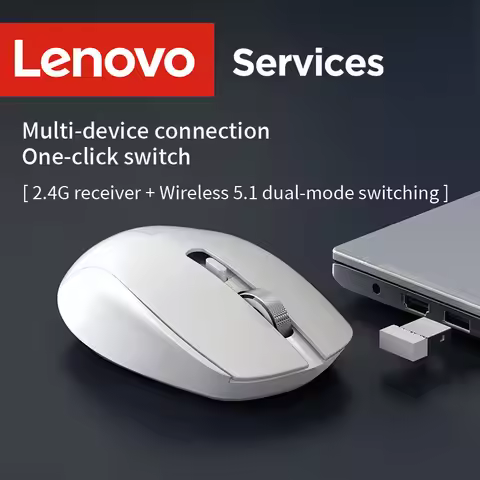 Lenovo Computer Mouse Wireless Ergonomic Noise-Reducing Silent Click High-Precision Wheel Lightweigh
