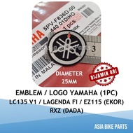 Yamaha Original RXZ Emblem Dada Skala / LC135 V1 / Lagenda FI / EZ115 Logo Ekor Coverset bawah Spoiler - 5PV-F836D-00