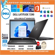 DELL LATITUDE 7290 INTEL CORE  I5 (8TH GEN) 12" FULL HD / 8GB RAM / 256 GB M.2 SSD/WINDOWS 11 PRO GR