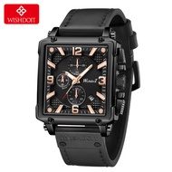 COD✅100%Original WISHDOIT Jam Tangan Pria Anti Air Cowok Men Watches Waterproof Fashion Leather Stra