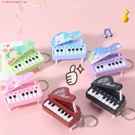 KICKSLOUNGEL Mini Piano Key Pendant, Bear Vertical Mini Electronic Piano Keychain, Cartoon Lovely Cu