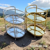 Free Shipping Hotel 4S Store Drinks Trolley KTV Mobile Food Delivery Van round Servicer Stainless St
