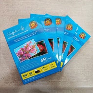 250 tờ (5 xấp x 50 tờ) Giấy in ảnh Sapphire RC Glossy (Bóng) 10x15 240gsm (4R) giấy in ảnh 1 mặt dùn