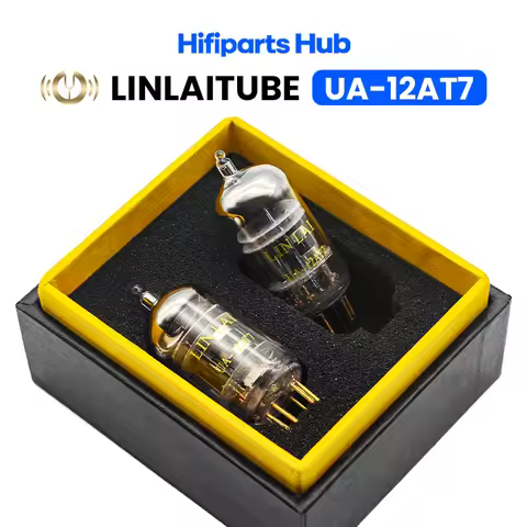 Linlaitube Audio DIY UA-12AT7 Golden Pins Upgrade Psvane EH MULLARD ECC81/6021 Matched Pair Gift box