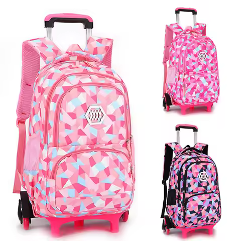 wheeled bags for girls kids Travel luggage Rolling School Bags Trolley bag Backpack On wheels Girls 
