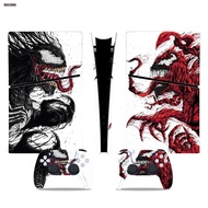MAXZONE PS5 Slim Game Console Sticker Captain America VENOM Spider-Man Protective Stickers Controlle