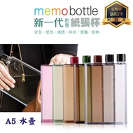 A New Generation Memo Bottle A5 420ML Creative Flat Water Bottle | Colorful Portable Water Bottle/Wa