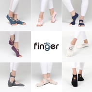 [finger] Korean Women's Yoga & Pilates Toe Socks Two-Sides Nonslip