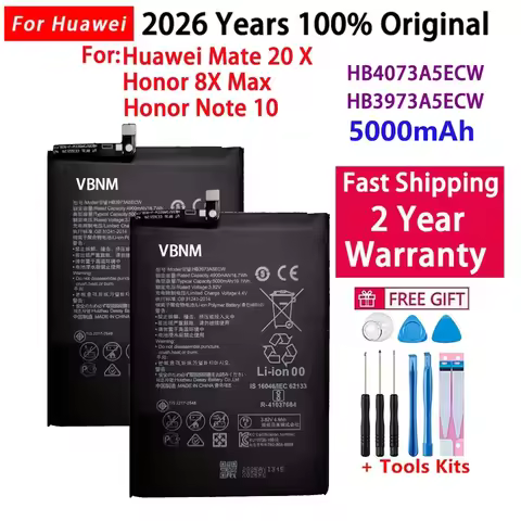 5000mAh HB3973A5ECW Battery For Huawei Honor Note 10 RVL-AL09 RVL-AL10 Mate 20 X 20X Mate20X EVR-AL0