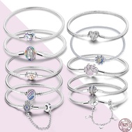 New Hot-selling Original 925 Silver Pink Purple Butterfly Snake Bone Bracelet Snake Bone Bracelet Su