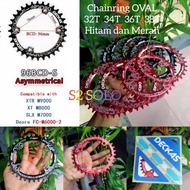 OVAL chainring Asymmetrical hole Deckas 96Bcd
