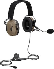 PZYPYM Impact Radio Boom Microphone Sports Noise Cancelling Headphones Airsoft Active Noise Reductio