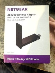 netgear AC1200 wifi usb adapter dual band 只用過一次 桌上電腦無線接收wi-fi器