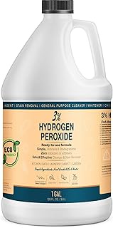 3% Hydrogen Peroxide Solution - 1 Gallon (Just Food-Grade H2O2 & Water!) - Ecofriendly Natural Clean