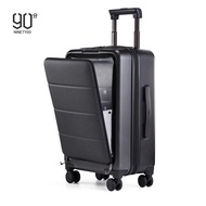 90 Points Xiaomi Side Open Suitcase Business Front Lid 20-Inch Luggage Light Tone Universal Wheel Tr