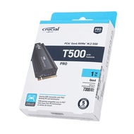 Crucial T500 1TB PCIe Gen4 NVMe M.2 SSD w/ Heatsink (CT1000T500SSD5) for PS5, PC